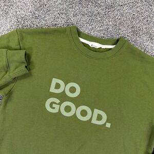 Cotopaxi Do Good Crewneck Sweatshirt Men Large Olive Green Organic Cotton Fleece